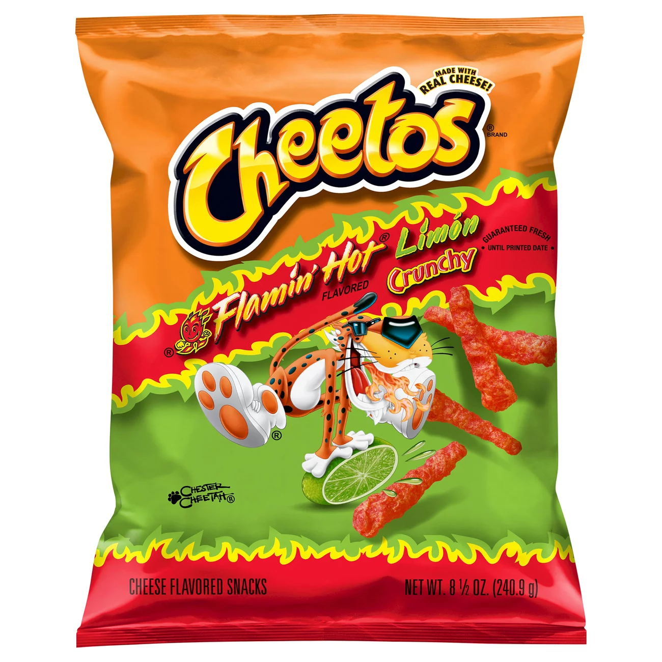 Cheetos Crunchy Flamin' Hot Limon Cheese Snacks